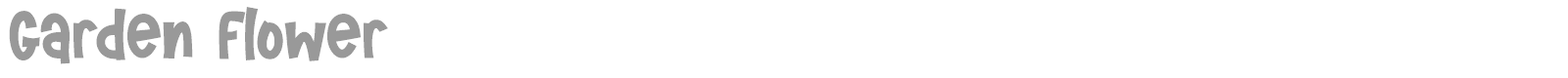 Garden Flower font preview